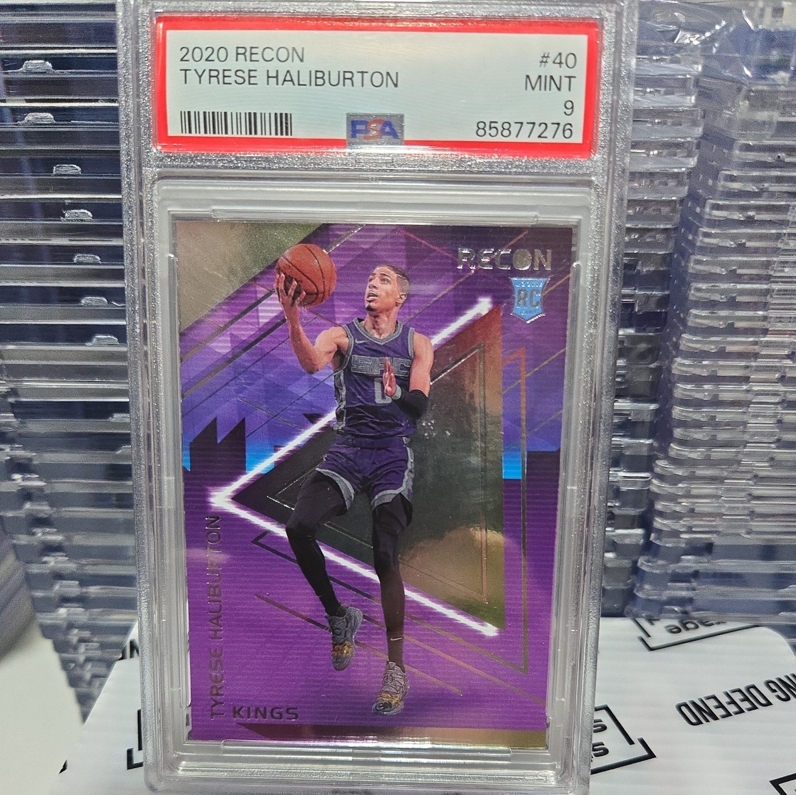 2020-21 Panini Recon #40 Tyrese Haliburton Rookie Card PSA 9 Mint