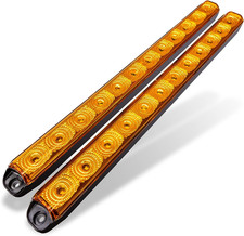 TRUE MODS 16" 12 Amber LED Light Bar Hazard Sequential Turn Signal DOT FMVS