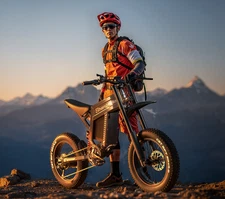 Electric Dirt Bike 1500W 20" Fat Tire E-Bike 60V 30AH E-Motorcycle for Adventure