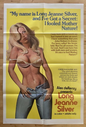 LONG JEANNE SILVER 1977 X-Rated 1sh Movie Poster Birth Defect Porn 27x41 NM