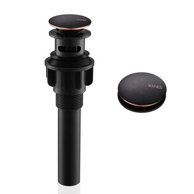 Oil Rubbed Bronze Pop Up Bathroom Sink Drain with Overflow, Lavatory Bathroom...