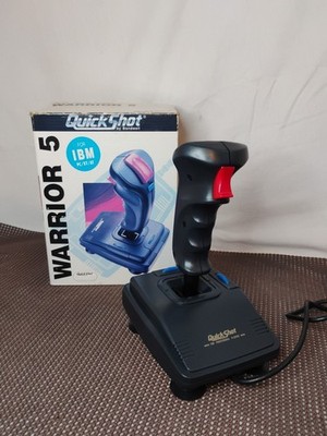  Vtg 1991 IBM QuickShot Warrior 5 (QS123A) Deluxe Analog Joystick PC E4 