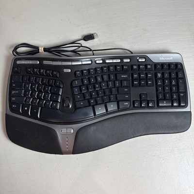 Microsoft Natural Ergonomic 4000 V1.0 KU-0462 Black Wired Keyboard EUC