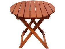 Tavolo Balcone Los Hanford 985196, Pieghevole, Legno Eucalipto, Oliato,