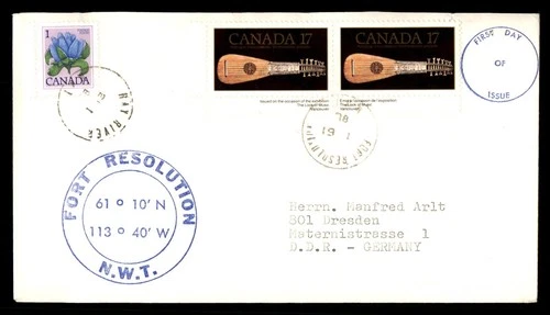 Mayfairstamps Canada FDC 1980s Musical Instrument Fort Resolution First Day Cove