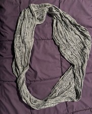 Apt 9 Grey W Silver Threads Infinity Scarf