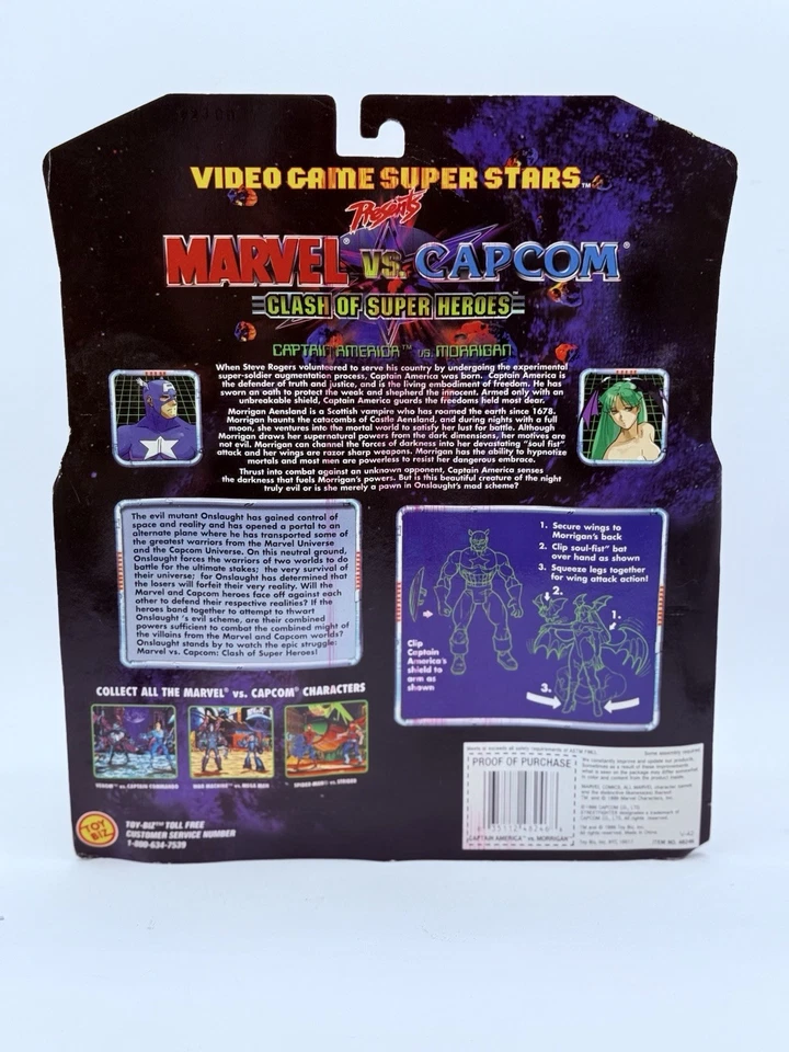 Figuras Videojuego Super Estrellas Marvel Capcom Capitán América vs Morrigan NUEVO EN CAJA NUEVO Foto 2 de 4