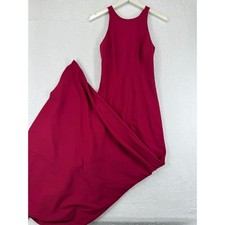 BHLDN Klara Dress Wine Merlot Maxi Criss Cross Back Anthropologie Size 4 READ