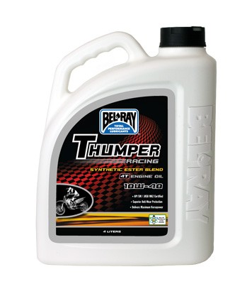 Bel Ray Lubricants 99520-B4LW THUMPER SYNTHETIC  BLEND 4T ENGINE OIL 10W-40 4L