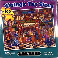 Toy Store Blickenstaff's Eric Dowdle 100pc 16X20 Dowdle Folk Art w Poster Puzzle