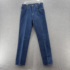 VTG Wrangler Jeans Mens 34x36 Blue Denim 13MWZ Cowboy Cut Straight Leg USA