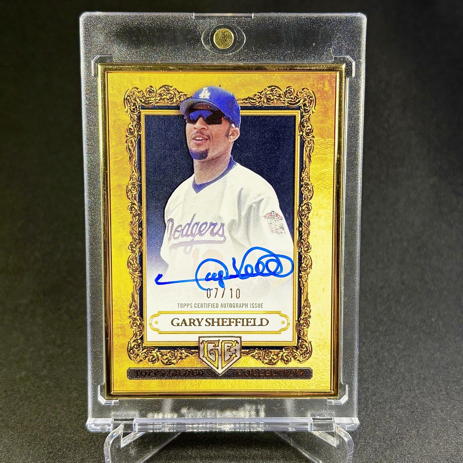 2025 Topps Gilded Gary Sheffield Gold Framed Auto /10 Blue Dodgers