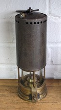 Rare W.E. Teale of Swinton Shielded Miners Lamp Circa 1890s  -  Heavy lamp