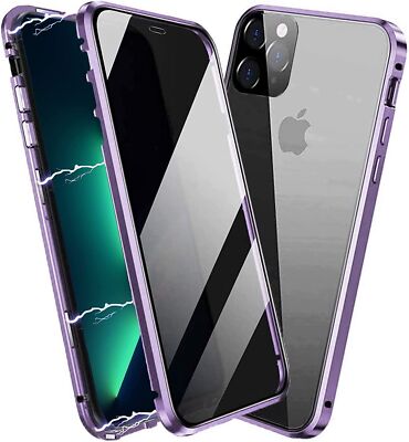 For iPhone 17 16 15 Pro MAX 14 13 12 Privacy AntiSpy Magnetic 360Protective Case