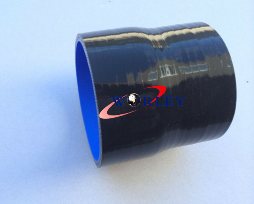 Coude Silicone Noir 45° 76mm-63mm Pour Turbo/intercooler - Renforcé, Durable (marque RDT)