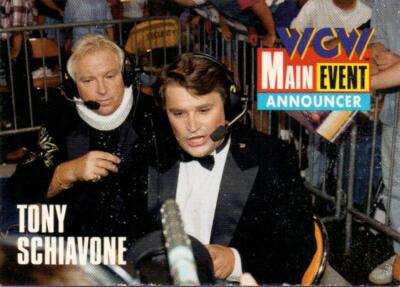 Tony Schiavone Heenan WCW Pro Wrestling Main Event Trading Card 1995 WWE AEW #47