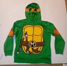 Youth TMNT Teenage Mutant Ninja Turtles size medium 10/12 zip up pre-owned