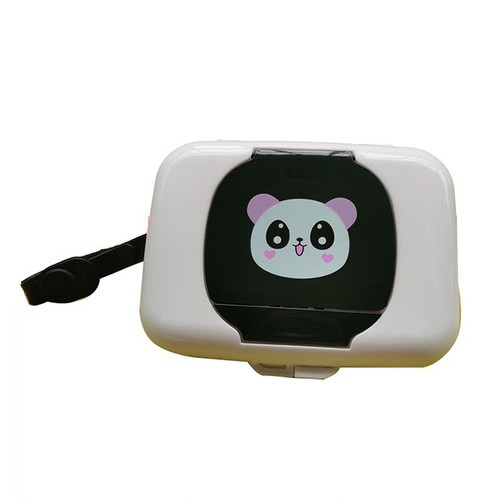 Baby Wipes Case Wet Wipe Box Dispenser For Stroller Portable Rope Lid