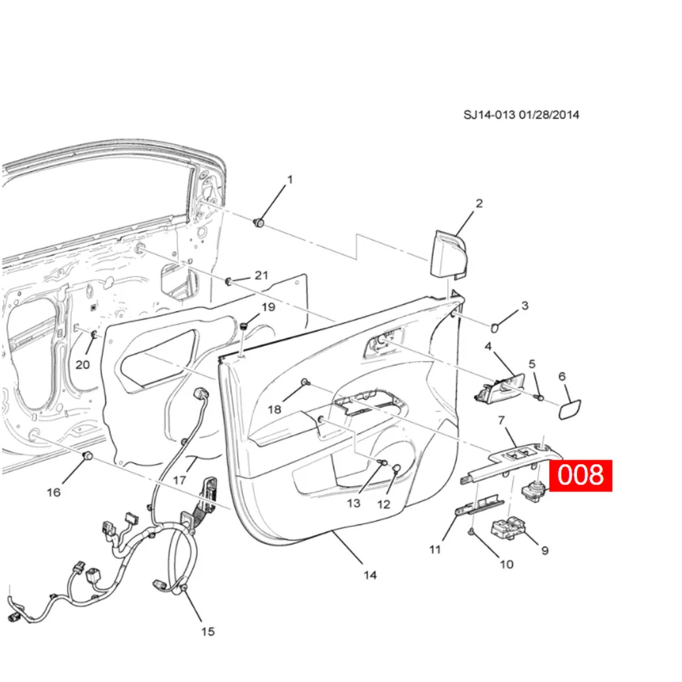 Left & Right Side Mirror Adjust Control Switch for 2012-2016 Chevrolet Aveo - Image 3 of 4
