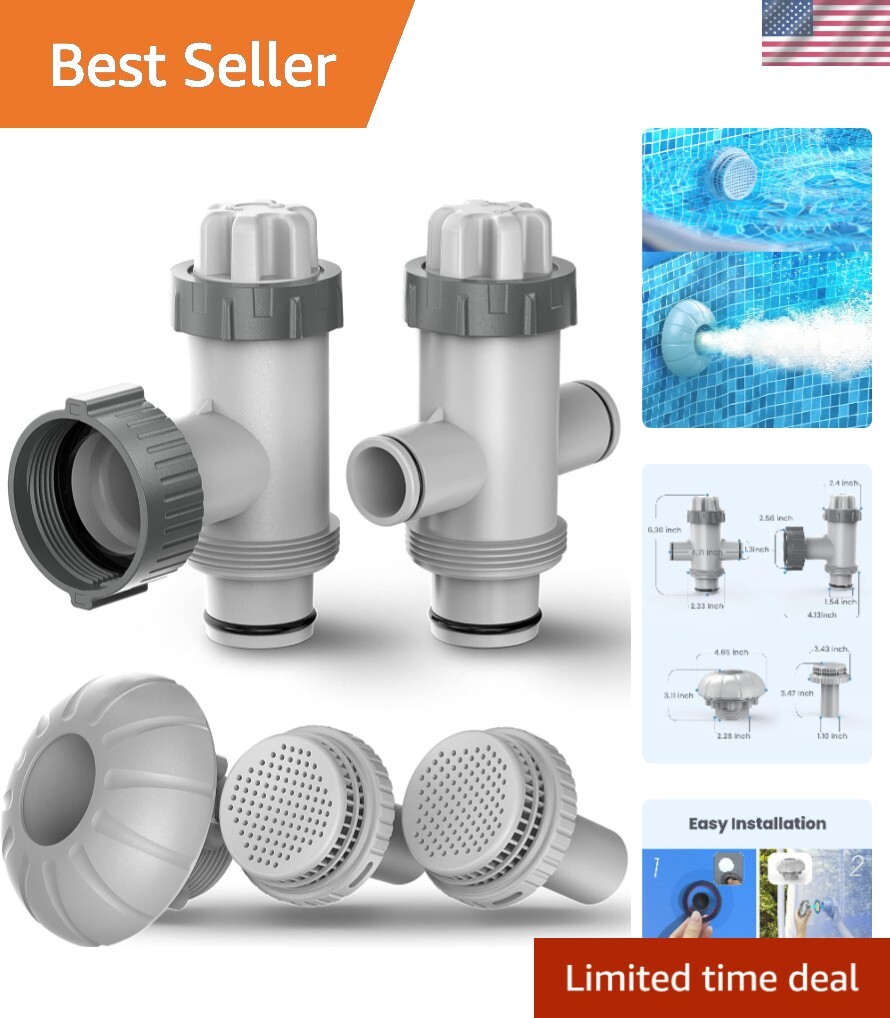 Pool Filter Part Kit Set Plunger Valve, Split Hose Plunger Valve, 1 ¼ Inch Po...