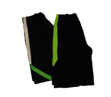 Lot of 2 Boys L Shorts Activewear Black with Green White Stripes