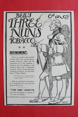 WL10f) Advertising Bell's Three Nuns Tobacco 1904 Cigarette Cigarette London England