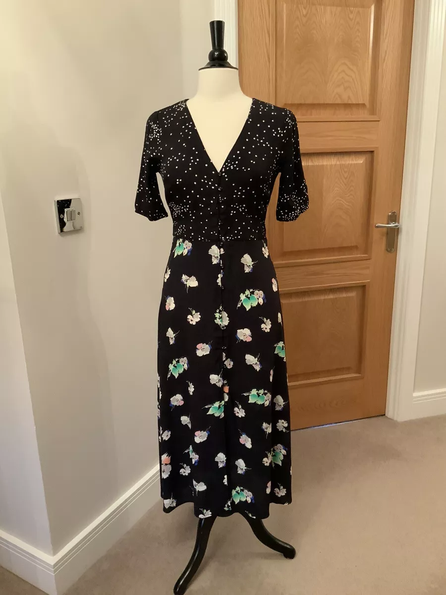 Oasis floral wrap midi dress sales