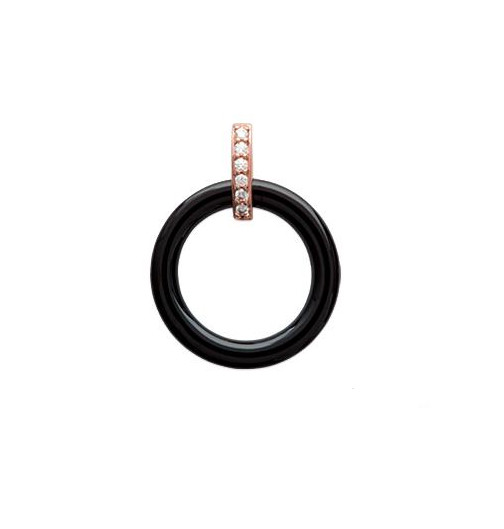 Pendentif en céramique rose et plaqué or 18k pour vos tenues d'été
