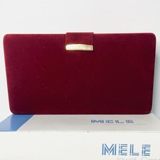 Vintage MELE Wine/Red Velvet Jewelry Case With Snap In Pouches NOS/UNUSED