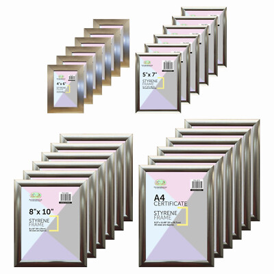 [Set of 6] STYRENE Silver Frames - 4x6