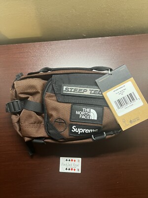 Supreme/ The North Face Steep Tech Waist Bag Dark Oak Brown FW22
