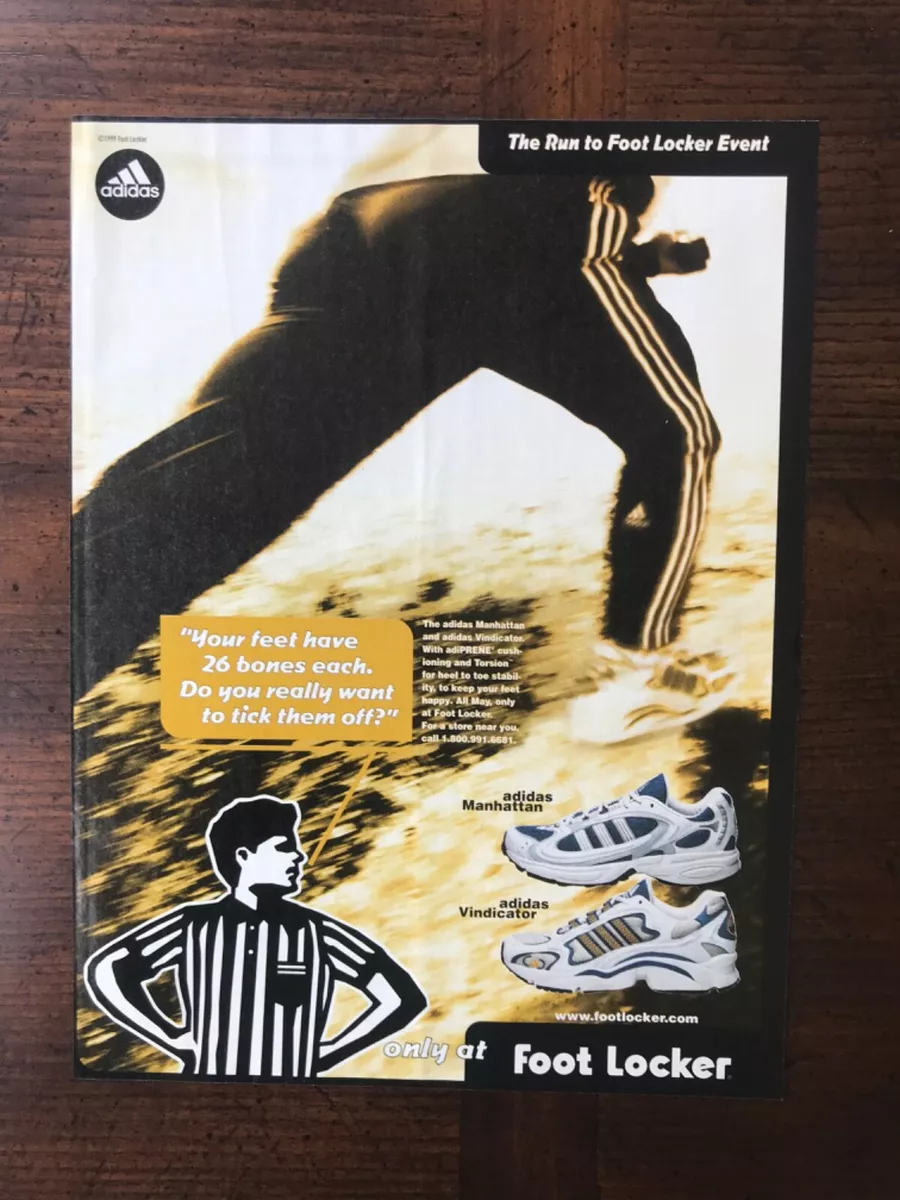 1999 original print ad Footlocker Adidas Manhattan &amp; Vindicator Shoes | eBay