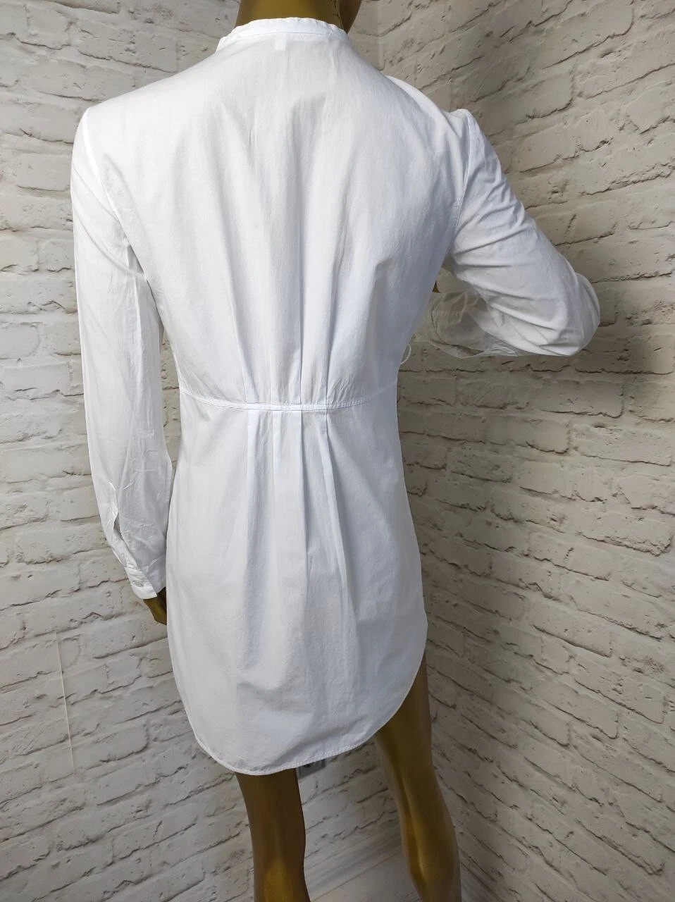 OFF WHITE Abito camicia Hache scollo fiocco bianco sporco LS taglia S IT 42