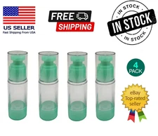 Airless Pump Bottles Empty Pump Bottle Green and Clear 30ml 4-Piece