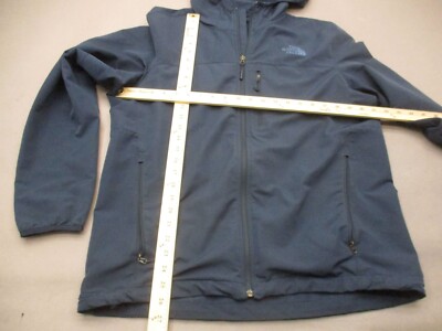 The North Face Size L Men Blue Full Zip Stand Collar Hood Pocket