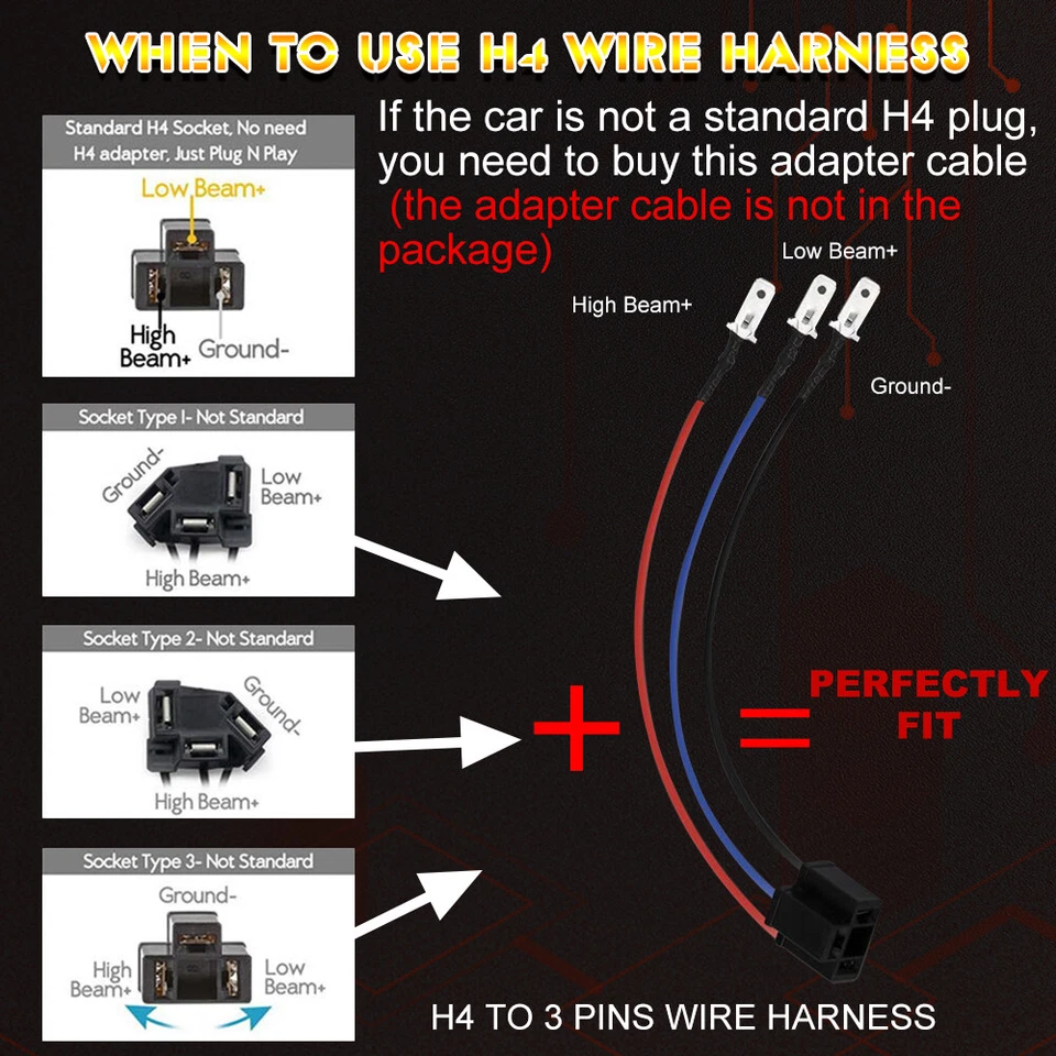 4 шт светодиодных фар 4x6 дюймов для Chevrolet GMC C4500 C5500 Kodiak Topkick 2003-2009 - Изображение 4 из 4