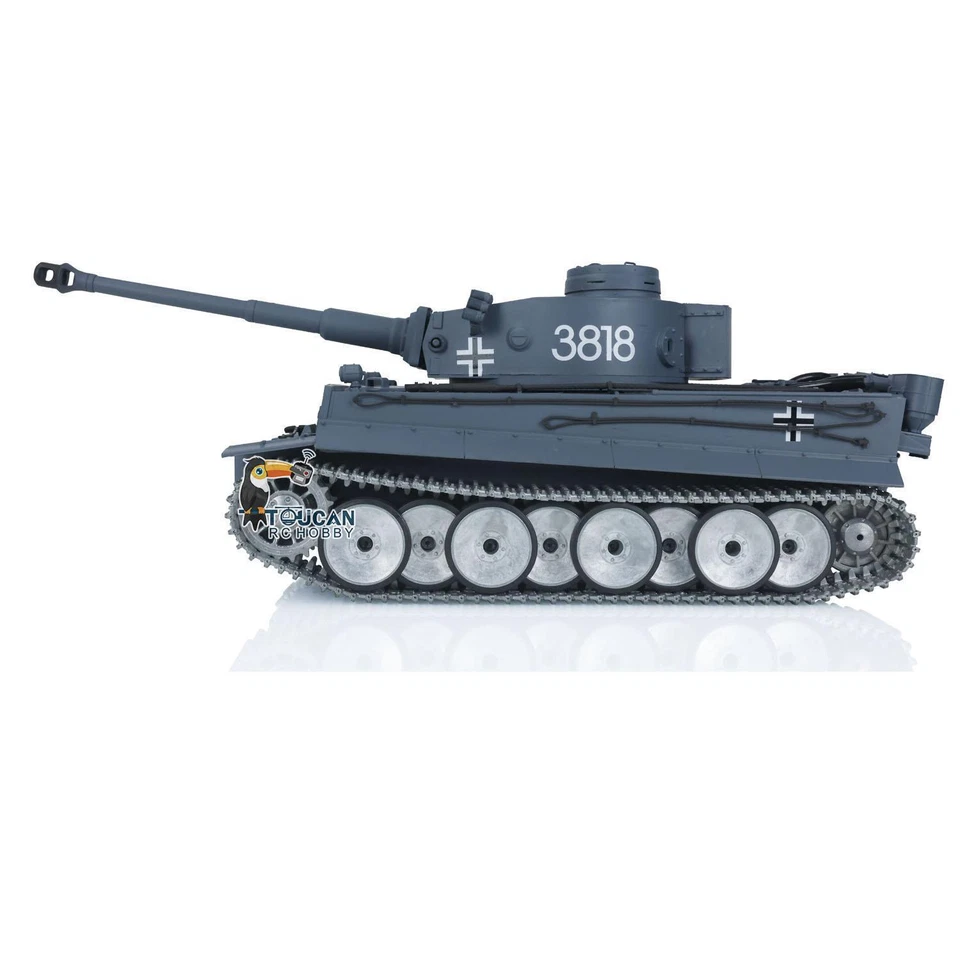 Heng Long 1/16 7.0 Tiger I RC Tank BB Infrared 3818 W/Barrel Recoil Metal Wheels - Image 3 of 4