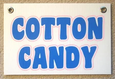 COTTON CANDY Coroplast SIGN New! 8" X 12" Concession Stand 25% OFF 3 OR MORE!