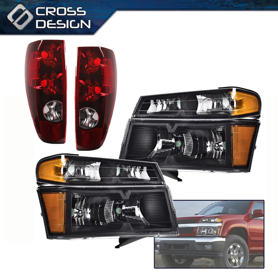 Fit For 2004-2012 Chevy Colorado GMC Canyon Bumper Headlights Tail lights - Image 2 of 4