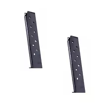 LOT (2) Mec-Gar 1911 FS Government 10 Round .45ACP Magazine, Blued - MGCG4510B
