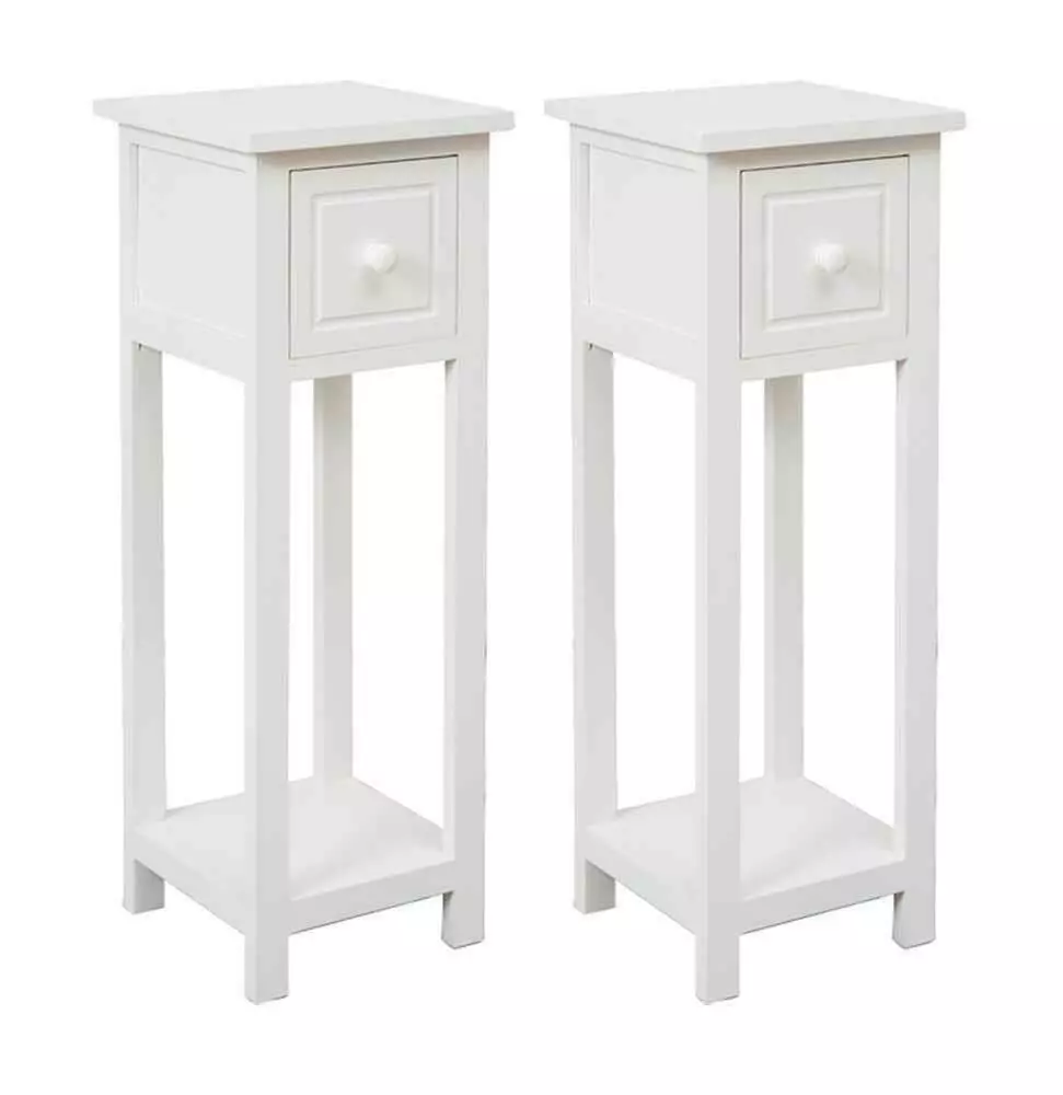 30cm white bedside sale table