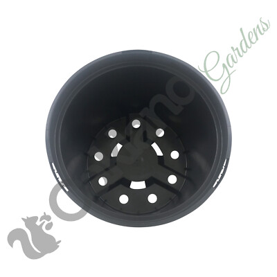 5 Litre Black Plant Pots Plastic Round Flower Pot L LT High