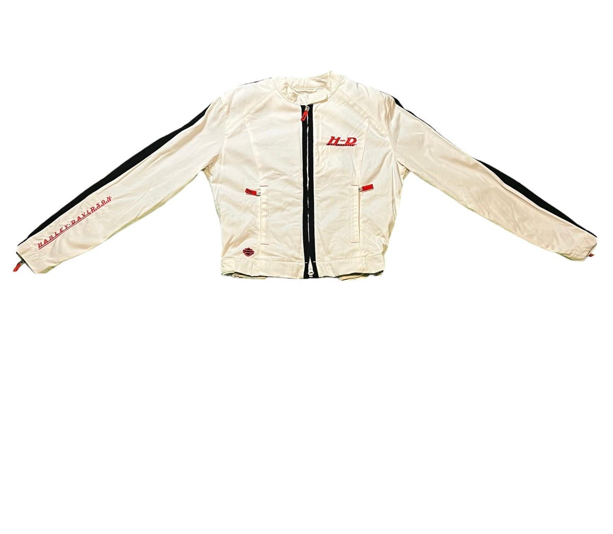 Rare Women's Harley Davidson Two Way Zipper Jacket Size