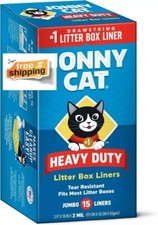 Jonny Cat Heavy Duty Jumbo Tear-Resistant Litter Box Liners, 15 Count new free s
