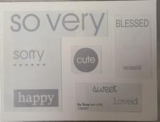 Stampin Up So Very Set of 8 Wood Mounted Rubber Stamp Set
