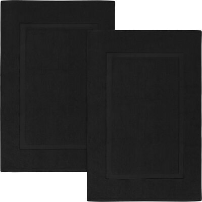 2 Pack Cotton Banded 985 GSM Bath Mat Washable 21x34''  Shower Mat Utopia Towels