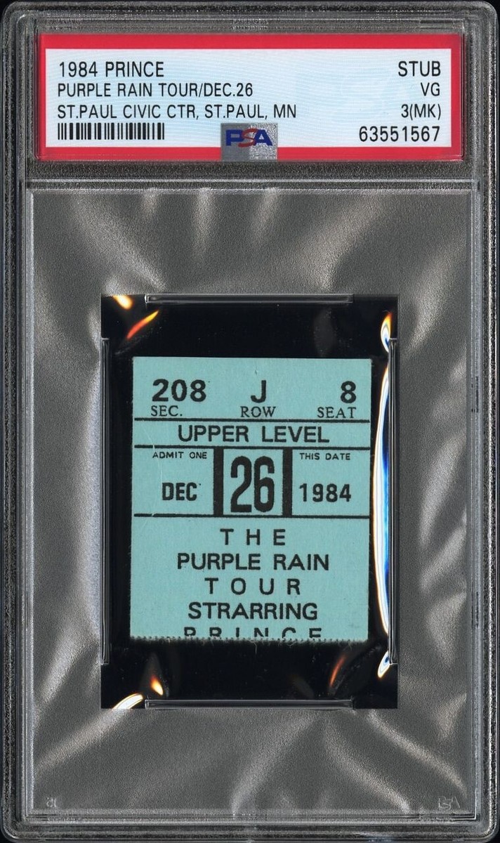 1984 PRINCE PURPLE RAIN TOUR-HOMETOWN MINNESOTA CONCERT TICKET 12