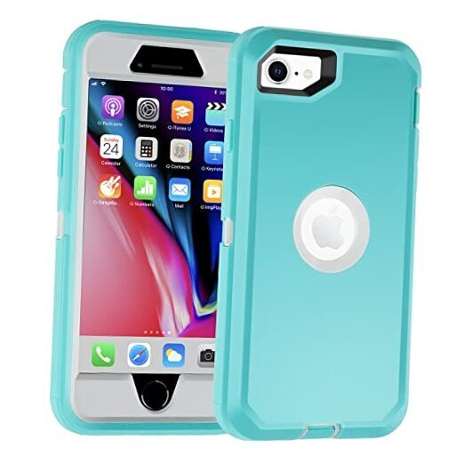 Case for iPhone SE 2020/2022 Case,3-Layer Structure with Built-in BlueWhite