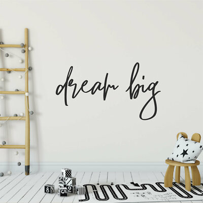 DREAM BIG  Quote Home Wall Art Decal Words Lettering Decor