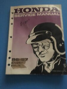 Honda Factory Maintenance Shop Repair Service Manual 1986-87 CN250